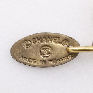 Chanel Vintage CC Round Pendant Choker Necklace Metal