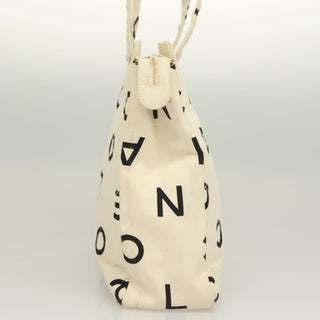 Chanel Vintage Coco Logo Zip Tote Quilted Printed Canvas