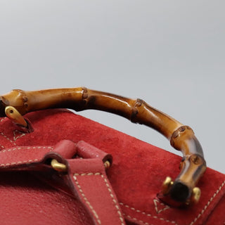 Gucci Vintage Bamboo Backpack Suede