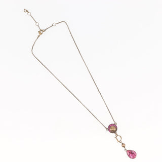 Christian Dior D logo Pendant Necklace Metal