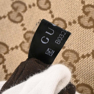 Gucci Front Zip Shoulder Bag GG Canvas