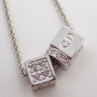 Christian Dior CD Logo necklace Silver-Plated
