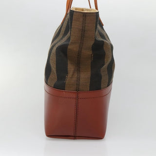 Fendi Pequin Roll Tote Canvas and Leather