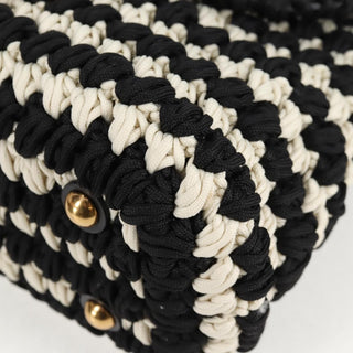 Salvatore Ferragamo Margot Satchel Braided Fabric