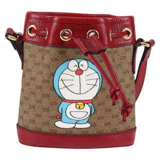 Gucci Doraemon Bucket Bag Printed Mini GG Coated Canvas