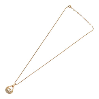Christian Dior CD Pendant Necklace Metal