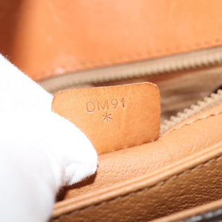 Celine Vintage Macadam Shoulder Bag Canvas and Leather