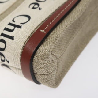 Chloe Woody Tote Canvas with Leather