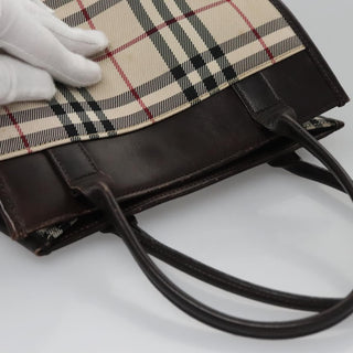 Burberry Nova Check Tote Canvas and Leather