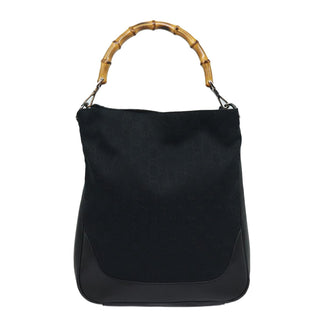 Gucci Vintage Bamboo Handle Tote Canvas
