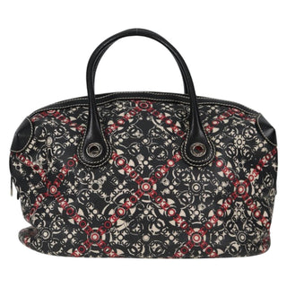Chanel Optic Coco Bowler Bag Printed Coated Canvas with Caviar