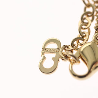 Christian Dior CD Pendant Necklace Metal and Crystals