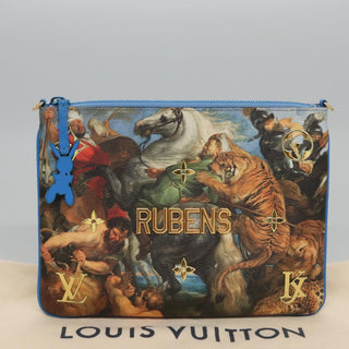 Louis Vuitton Pochette Clutch Limited Edition Jeff Koons Rubens Print Canvas