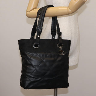 Chanel Biarritz Tote Quilted Coated Canvas