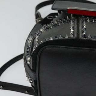 Christian Louboutin Lucky L Convertible Backpack Spiked Leather and Suede