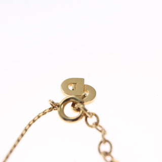 Christian Dior CD Pendant Necklace Metal and Crystals