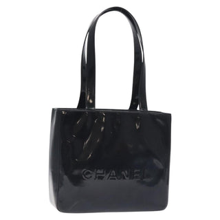Chanel Vintage Embossed Logo Shoulder Bag Patent