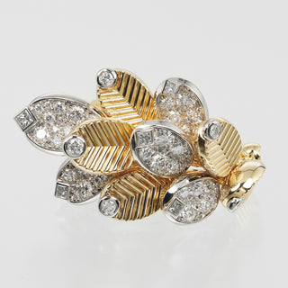 Cartier Grain de Cafe Earring Gold and Platinum