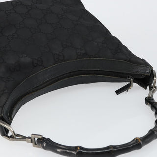 Gucci Vintage Bamboo Hobo GG Canvas