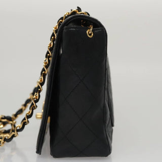 Chanel Full Flap Shoulder Bag Embossed Quilted Calfskin