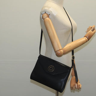 Celine Vintage Circle Logo Crossbody Bag Leather