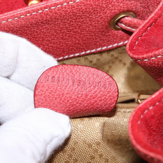 Gucci Vintage Bamboo Backpack Suede