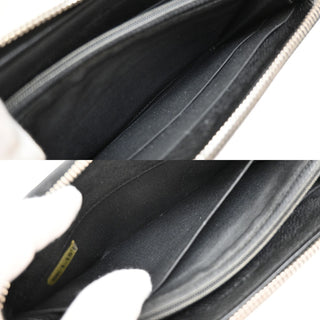 Chanel CC Logo Zipper Long Bifold Leather