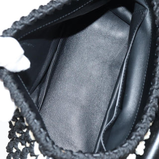 Salvatore Ferragamo Margot Satchel Braided Fabric