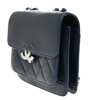 Chanel Filigree Flap Bag Calfskin Leather