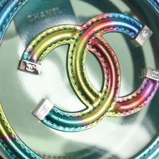 Chanel Filigree Round Clutch with Chain Vinyl