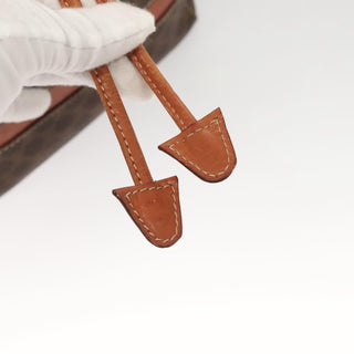 Celine Vintage Drawstring Flap Backpack Macadam Coated Canvas