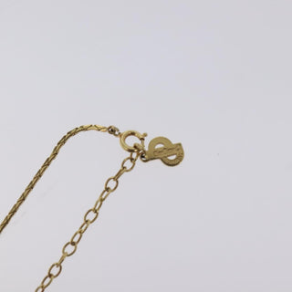 Christian Dior CD Round Pendant Necklace Metal