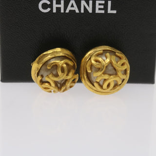 Chanel Vintage Triple cc earrings Metal