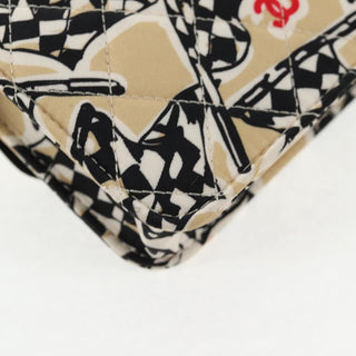 Chanel Flap Card Holder on Chain Quilted Printed Canvas