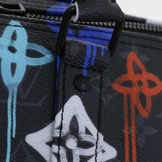 Louis Vuitton Keepall Bandouliere Bag Graffiti Monogram Eclipse Canvas
