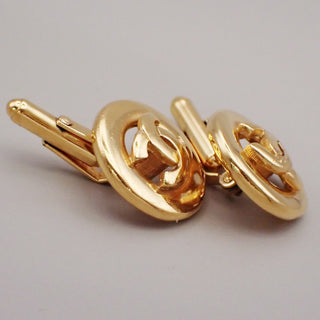 Chanel Round CC Plate Cufflinks Metal