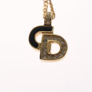 Christian Dior CD Pendant Necklace Metal