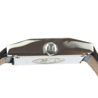 Hermes Tandem Quartz Watch Stainless Steel with leather