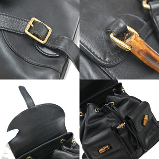 Gucci Vintage Bamboo Backpack Leather