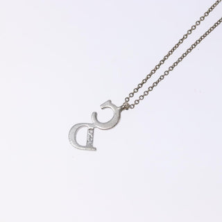 Christian Dior CD Pendant Necklace Metal