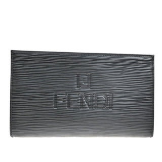Fendi FENDI Logo Clutch Leather