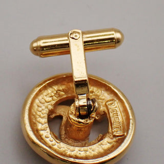Chanel Round CC Plate Cufflinks Metal