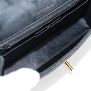 Chanel Vintage CC Chain Flap Bag Quilted Satin