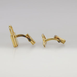 Louis Vuitton Padlock and Key Logo Cufflinks Silver