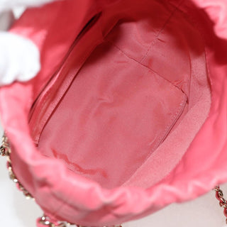 Chanel Chain Frame CC Drawstring Bucket Bag Lambskin