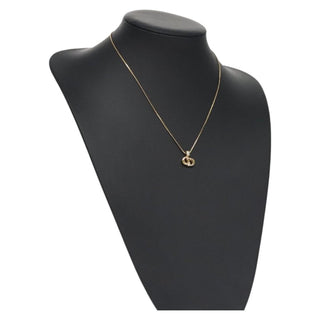 Christian Dior CD Pendant Necklace Metal