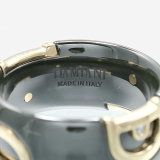 Damiani D Icon Ring K18 (White Gold), ceramic and Diamond