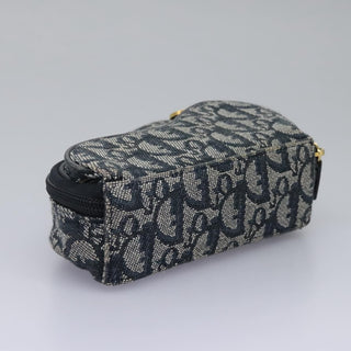 Christian Dior Saddle Zip Pouch Diorissimo Canvas
