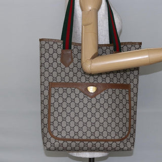 Gucci Vintage Web Strap Tote GG Coated Canvas