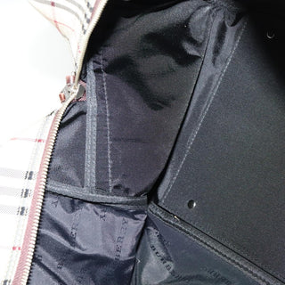 Burberry Vintage Zip Around Duffle Bag House Check Canvas